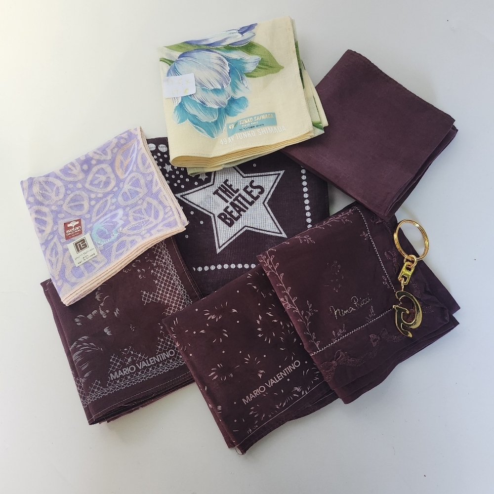 Mario Valentino / nina ricci/ Pierre balmain/ Beatles Bandana, bulk 7pcs #21